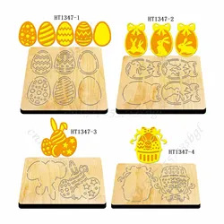 Easter Series Cutting dies - New Die Cutting And Wooden Mold,HT1347 Suitable For Common Die Cutting Machines On The Market.