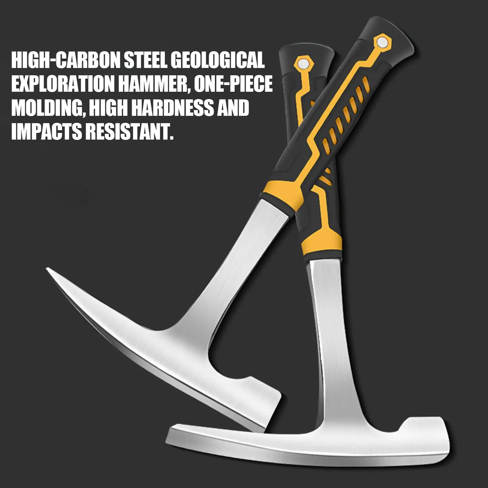 Stone Hammer Shock Absorbing Handle Ergonomic Grip Rockhounding Hammer For Men Women Adults Outdoor Indoor Mountaineering Stone