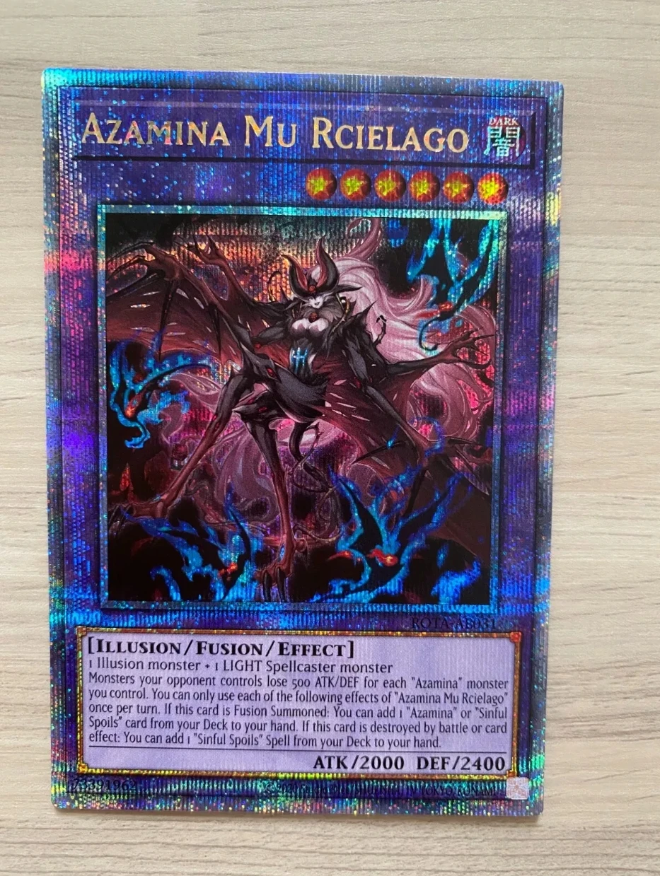 Yugioh KONAMI Duel Monsters ROTA-AE031 Azamina Mu Rcielago 25th Quarter Century Secret Rare Asian English Collection Mint Card