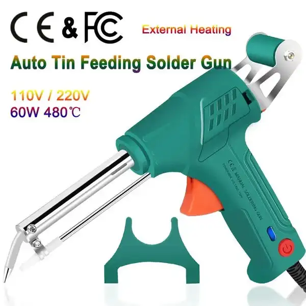 Saldatrice per ferro multifunzione pistola per saldatura automatica 110V/220V 60W riscaldamento interno tenuto in mano invia strumento di riparazione per saldatura pistola a stagno