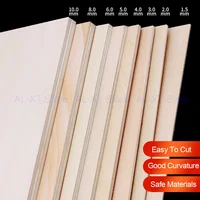 Thickness 1.5/2/3/4/5/6/8/10mm Handmade Basswood Surface Smooth Board Plywood for DIY Building Model Wooden Plane Boat Material 5
