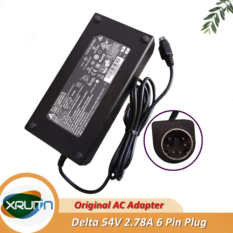 

Genuine DELTA ADP-150AR B 54V 2.78A 150W Charger with 6 Pin Tip AC Adapter Power Supply