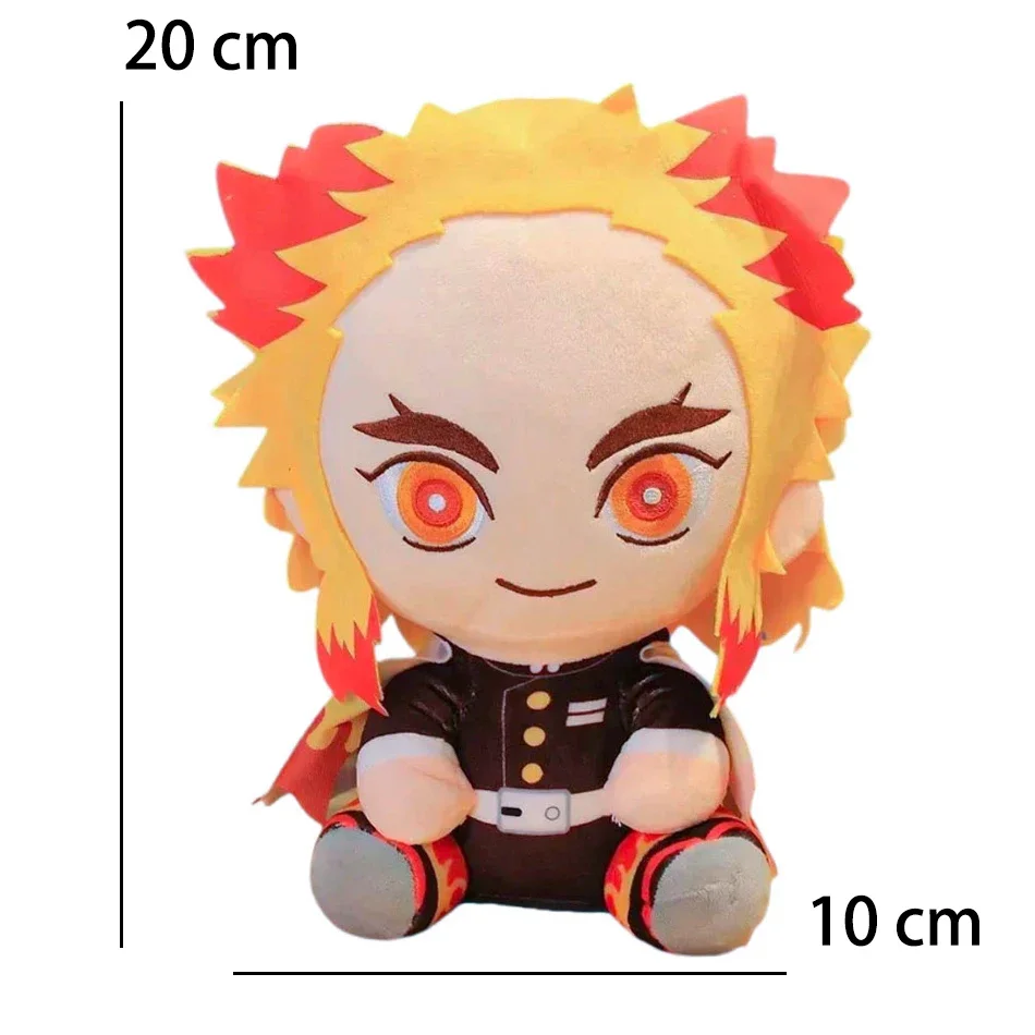 20CM @@Q version Dämon Slayer Plüsch Kawaii Nette Coole Anime Spielzeug Puppe Puppe Plüsch Kissen Raum Dekoration Kind fan Geburtstag Geschenke
