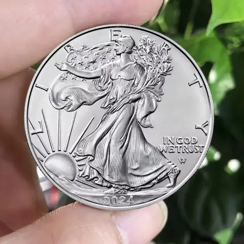 American Statue of Liberty Eagle Coin Silver Plated Commemorative Coin Collection Liberty Collection Coin 2024 Home Decoration