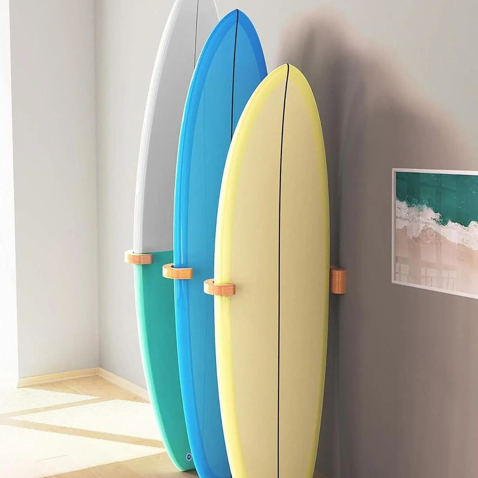 

Вертикальная настенная стойка для серфбордов, держатель для серфбордов, стеллаж для хранения для гаража/комнаты