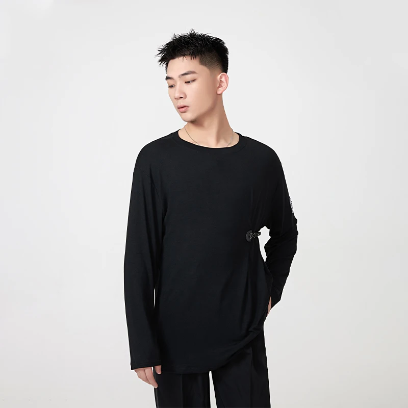 Adults National Standard Modern Dancing Tops Men'S Long Sleeves Latin Dance Shirt Male Ballroom Dance Practice Top SL13445