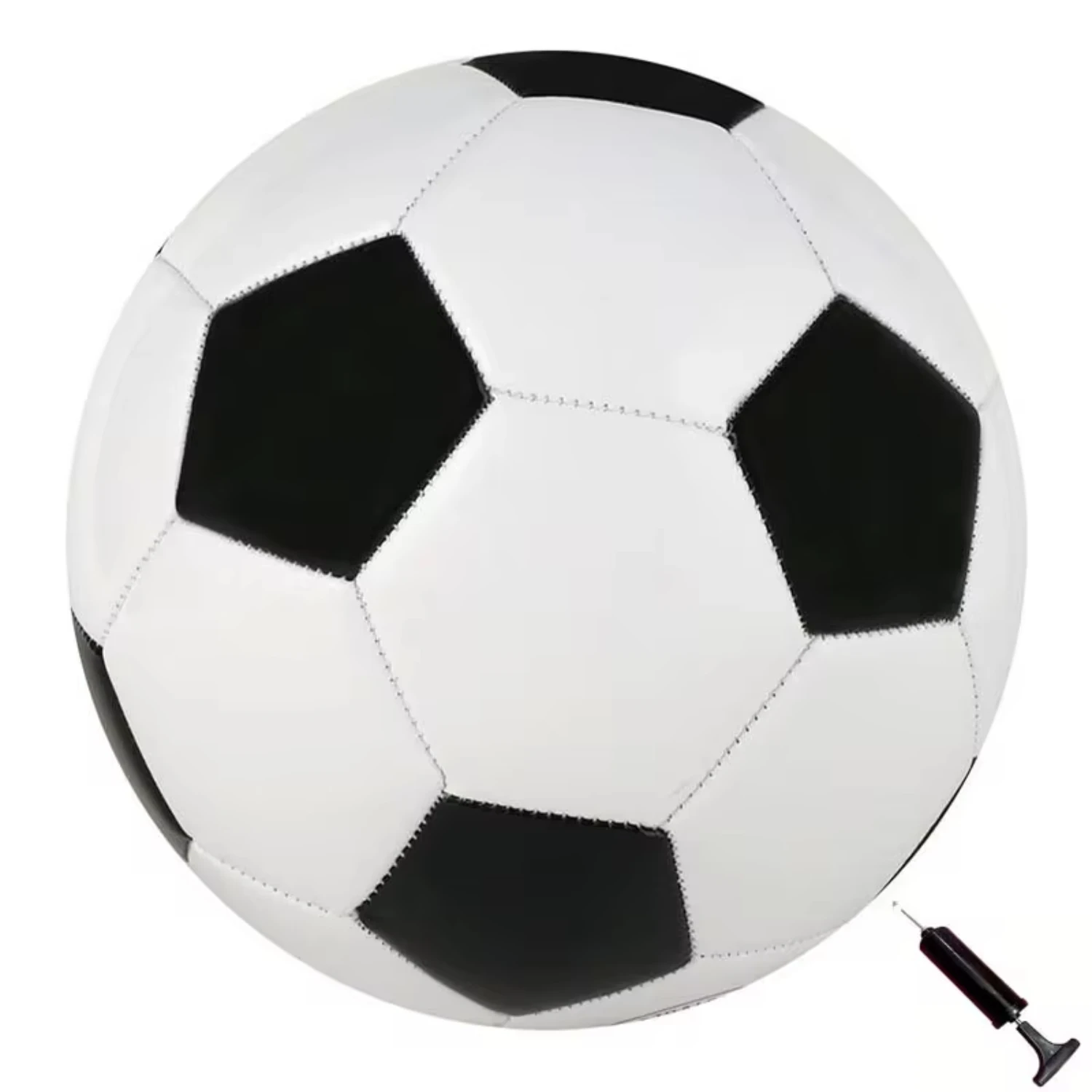 

1pc Size 5 Soccer Ball, Durable PVC Football Suitable Competitions, Training (with inflator)