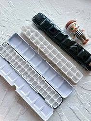 Caja vacía de pintura de acuarela de 24 colores, cuadrícula interior de 2,2/1,5 ml, caja de hierro separada, paleta de acuarela de pintura portátil para estudiantes de arte