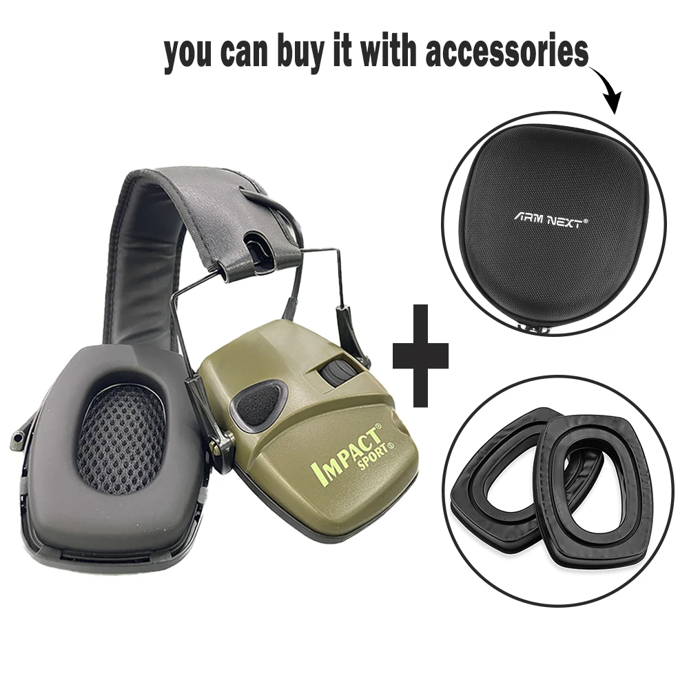 

Howard Leight Impact Sports Electronic Shooting Earmuff Outdoor Sports Anti-Noise Headset ear protection headphone+Pad+Bag