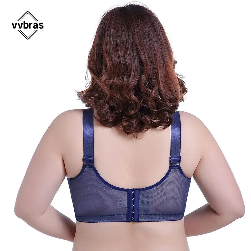 vvbras Plus Size Bra Ultrathin Lace Bralette For Woman Push Up Brassiere Regulowane biustonosze z pełną miseczką Bielizna Dziewczyny C D Cup Bras