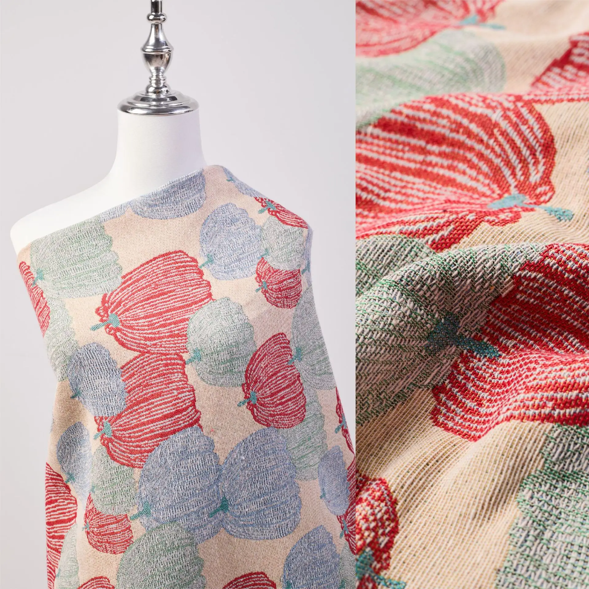 

150x100 см ретро тыква жаккардовая ткань ткань чехол для дивана полотенце Декор ткани одежда «сделай сам» швейные принадлежности ткань на День благодарения