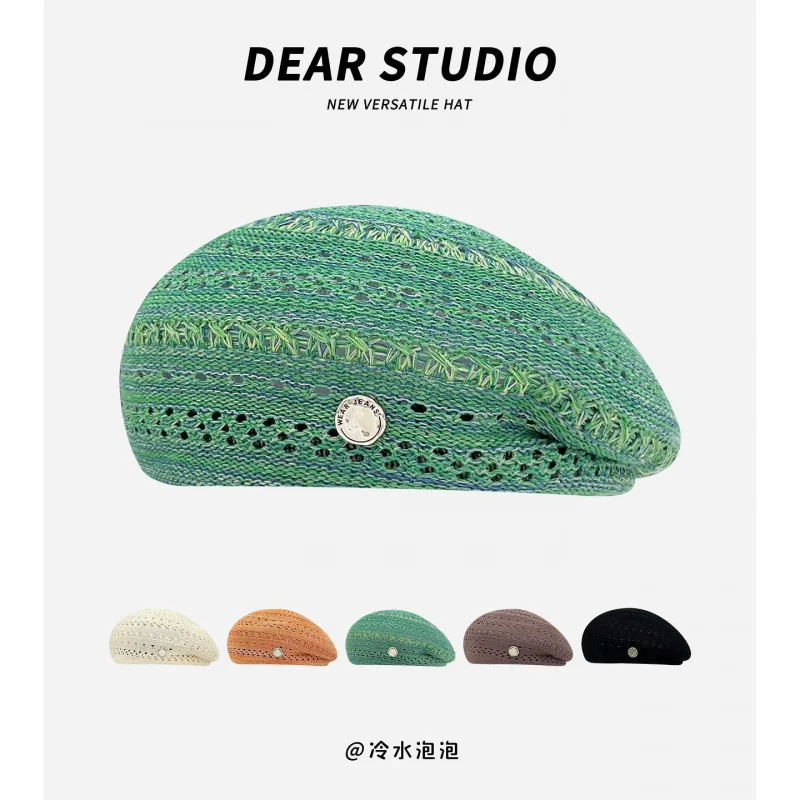 

Британский плюшевый военный берет с жемчужным декором, модная женская черно-белая универсальная шапка для осени и зимы