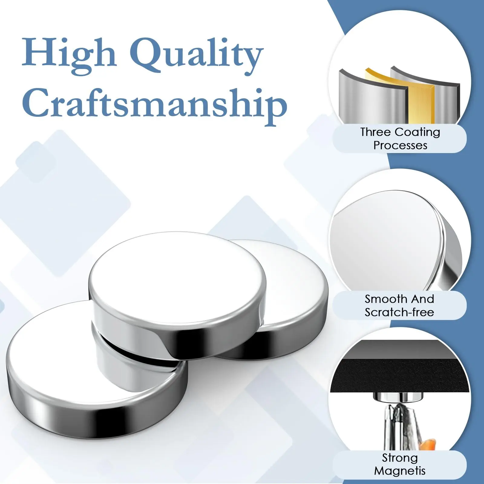 D10x1.5mm مغناطيس أرضي نادر، مغناطيس السبورة البيضاء، مغناطيس الثلاجة، مغناطيس المكتب، مغناطيس المطبخ، مغناطيس صندوق الأدوات