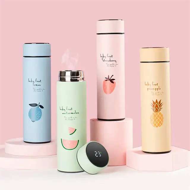 Smart Thermal Bottle Stainless Steel Thermos Water Bottle For Children Vacuum Flasks Keeps Cold Insulation Cup Tea Fruit Cup