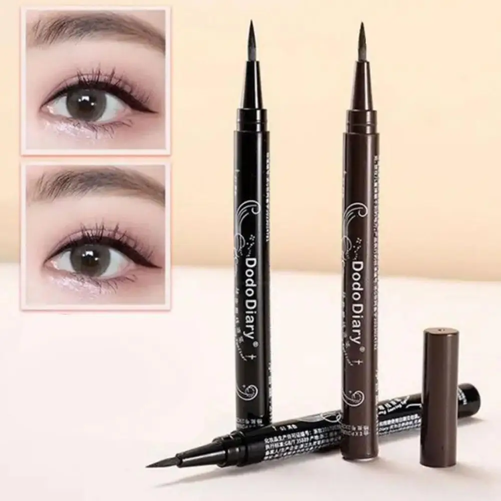 เกาหลี Ultra-thin Waterproof Liquid Eyeliner แต่งหน้าสําหรับ Quick DRY Smooth Eye Liner Long Last Lower Eyelash ปากกาเครื่องสําอาง