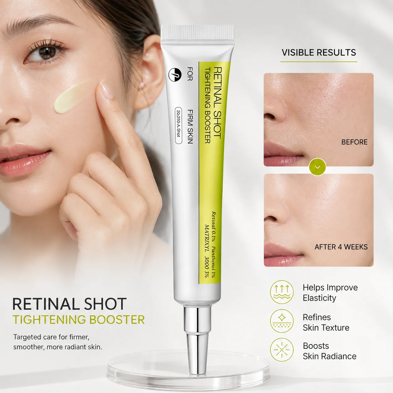 Retinol Firming Serum 15ml Retinal Shot Essence Anti Aging Vitamin C Formula Refine Pores Reduce Wrinkles Brighten Skin