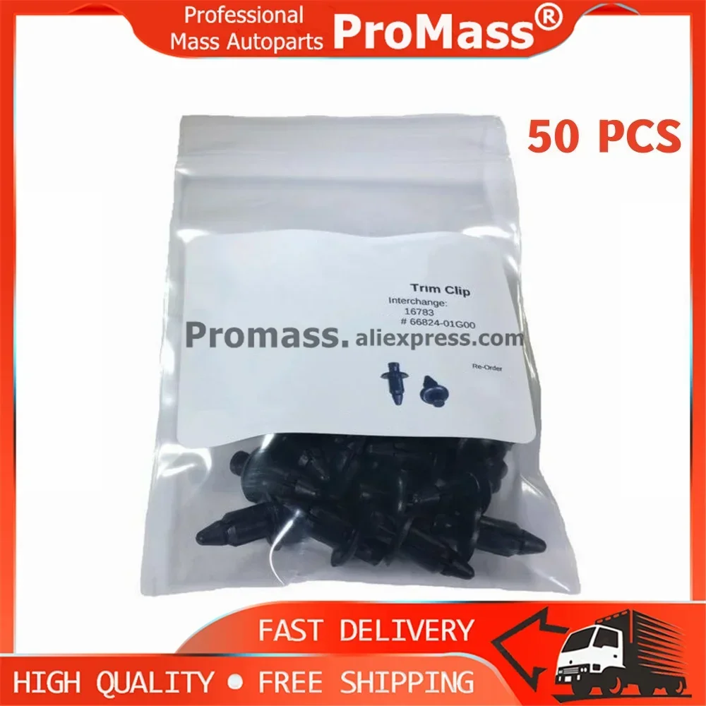 New 50PCS Nylon BUMPER SEAL Grill Rivet Push-Type Retainer Clips for HONDA Nissan 12 X8x6 Mm 66824-01G00 90116-SP0-003