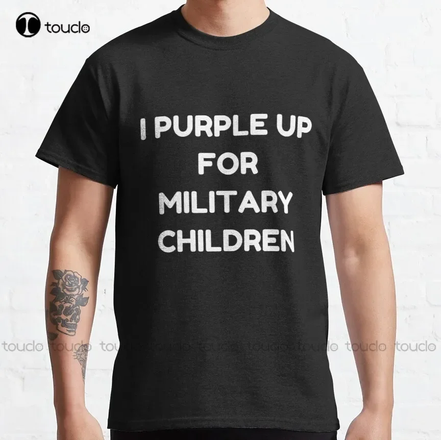 

Забавная фиолетовая футболка для военных детей I Purple Up For Military Kids Классическая футболка Мужские рубашки для гольфа Женские рубашки Xs-5Xl с героями мультфильмов