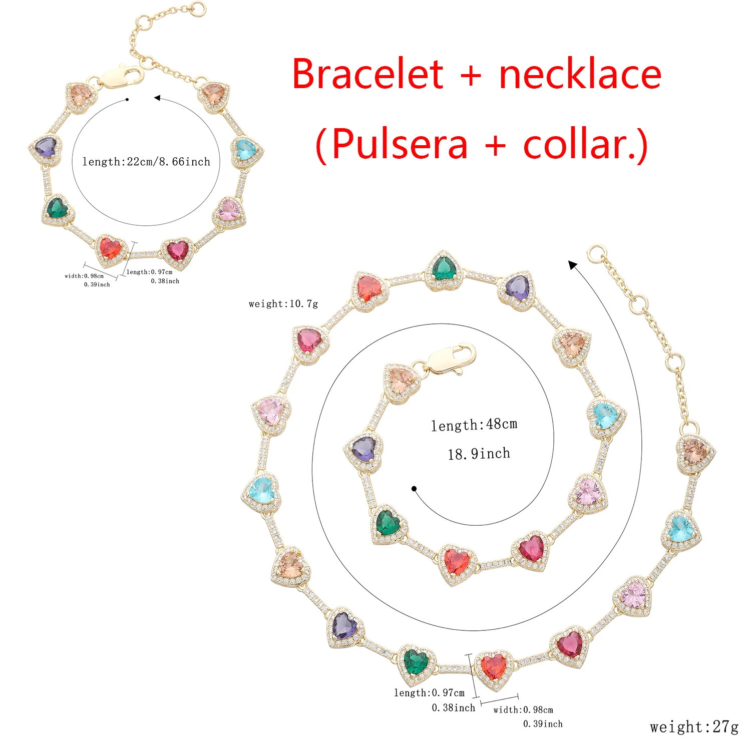 Summer Girls' Jewelry and Accessories: Bohemian Casual Style 2-Piece Set - Stylish and Colorful Two-Piece Bracelet and Necklace