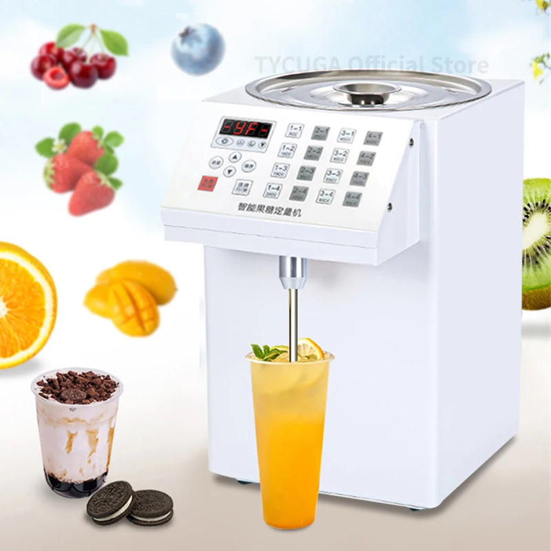 16 Grid Quantitative Fructose Filling Machine Bubble Milk Tea Shop Automatic Electric Syrup Sugar Dispenser Levulose Quantifier