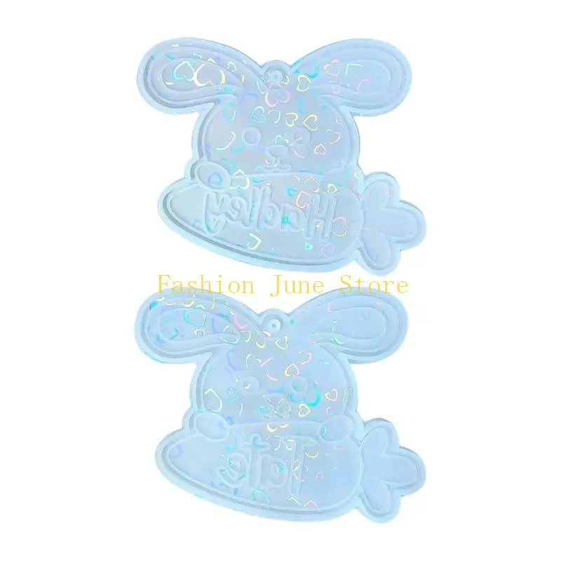 N5KA Easter Rabbit Carrot Pendant Silicone Mold For Resin Jewelry Making Craft