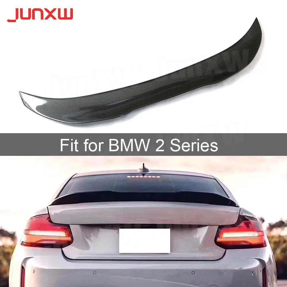 

High quality Carbon Fiber/FRP Black Rear Lip Spoiler Duck Wings For BMW 2 Series F22 F87 M2 220i 228i M235i 2014-2019 PSM Style