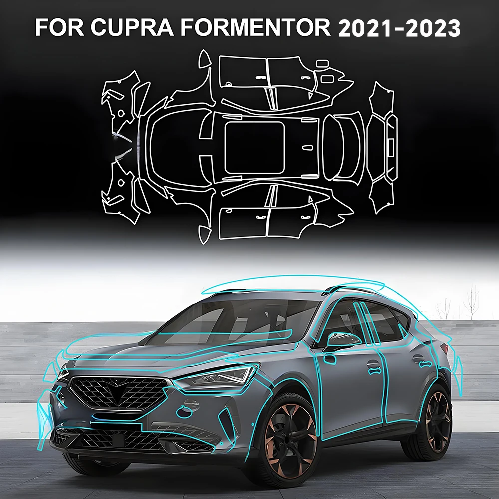 Para assento cupra formentor 2021 2022 2023 9mil tpu resistente a riscos filme de proteção de pintura pré-cortado ppf invisível acessórios do carro