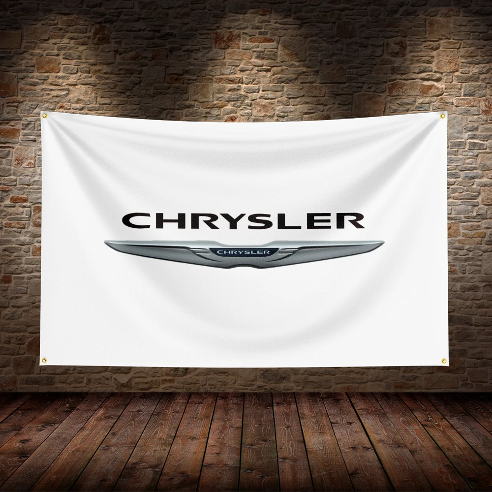 Poliéster C-Chryslers Racing Bandeira, Bandeira do carro impresso, Sala, Garagem Decoração, 3x5 ft