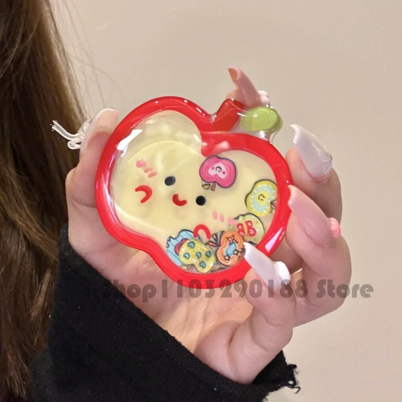 Korea Nette Cartoon Quicksand Apple Halterung Telefon Grip Tok Griptok Halter Ring Für iPhone 16, Telefon Ständer Unterstützung Halter Mädchen Geschenk