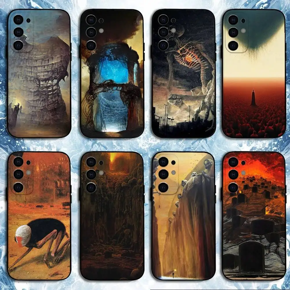 

Z-Zdzislaw B-Beksinskis Phone Case For Samsung S25,S24,S23,S22,S21,S20,Plus,Fe,Lite,Others Black Cover