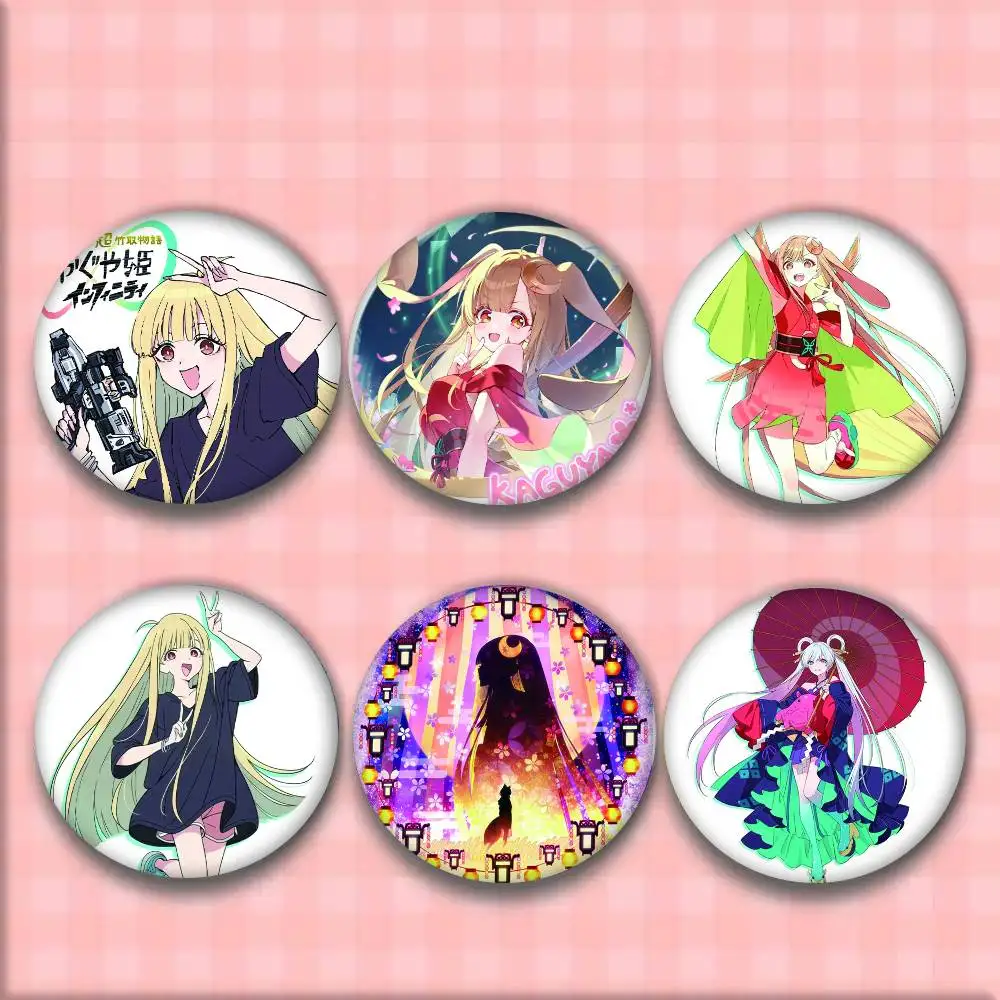 1PC Hot Anime Cosmic Princess Kaguya! Round badge creative brooch clothing backpack Accessories lapel pin