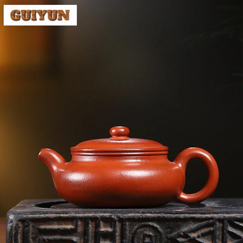 

200ML Luxury Yixing Purple Clay Teapots Master Handmade Pot Raw Ore Dahongpao Mud Kettle with Filter Zisha Tea Set Drinkware