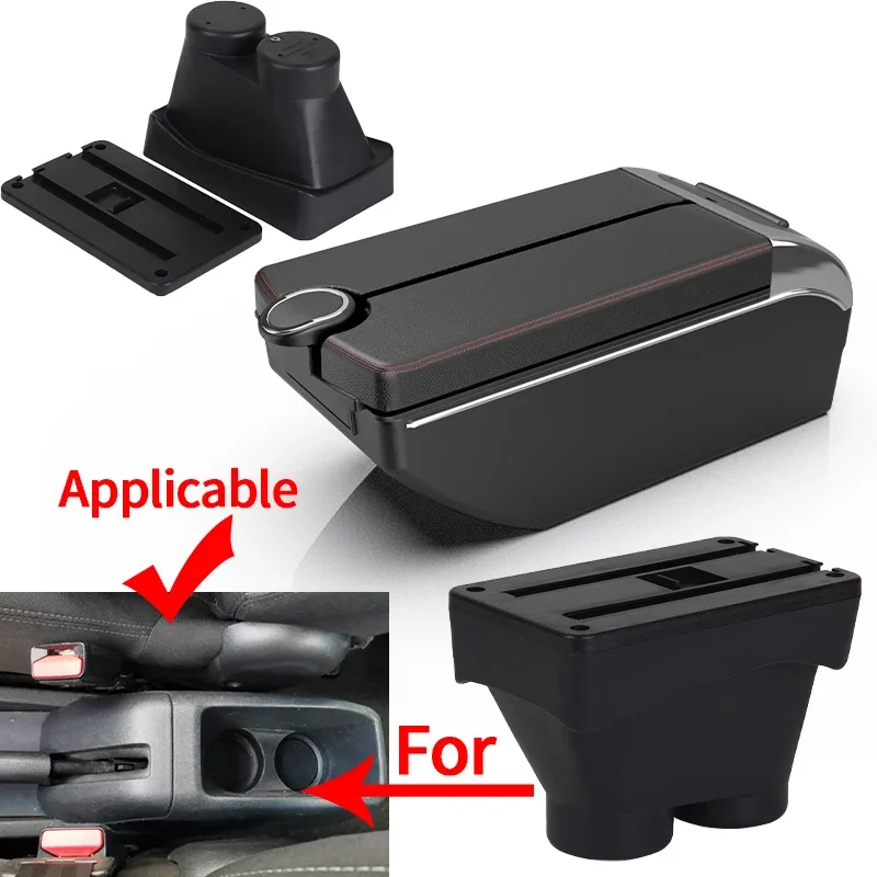 For Peugeot 208 armrest multi-function storage car center console accessories modification 2012-2018 double layer with cup holde