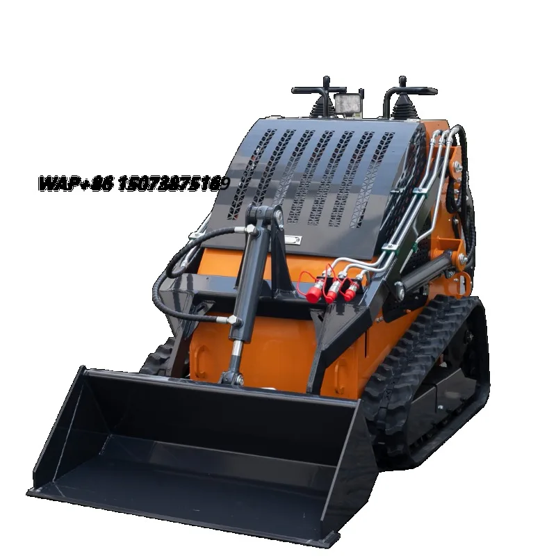 Heavy Duty Engine Rubber Track Compact Track Skid Steer Loader High Efficiency Small Machinery for Farm Forestry Earth