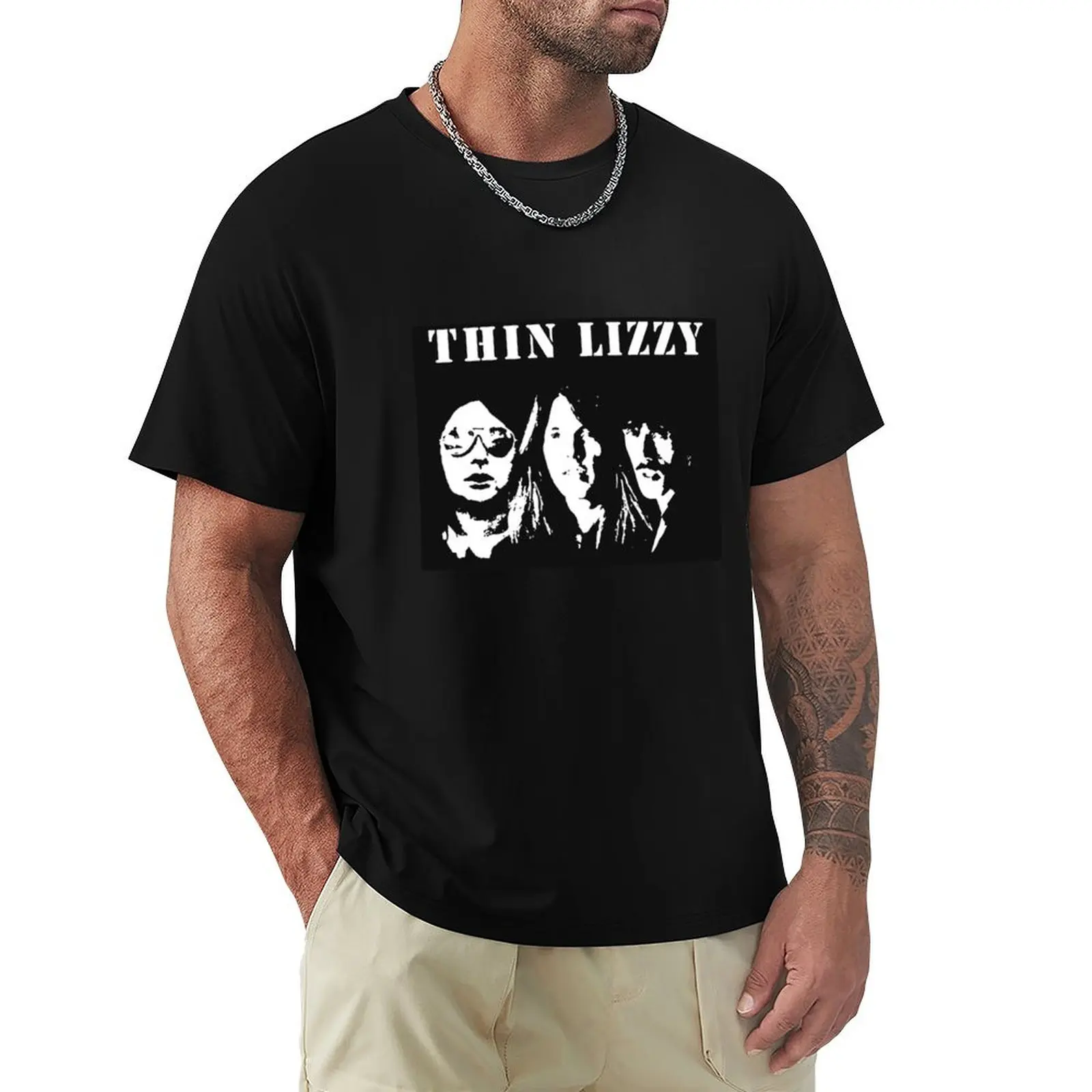 

Thin lizzy T-Shirt Large Size Casual Tee Shirt