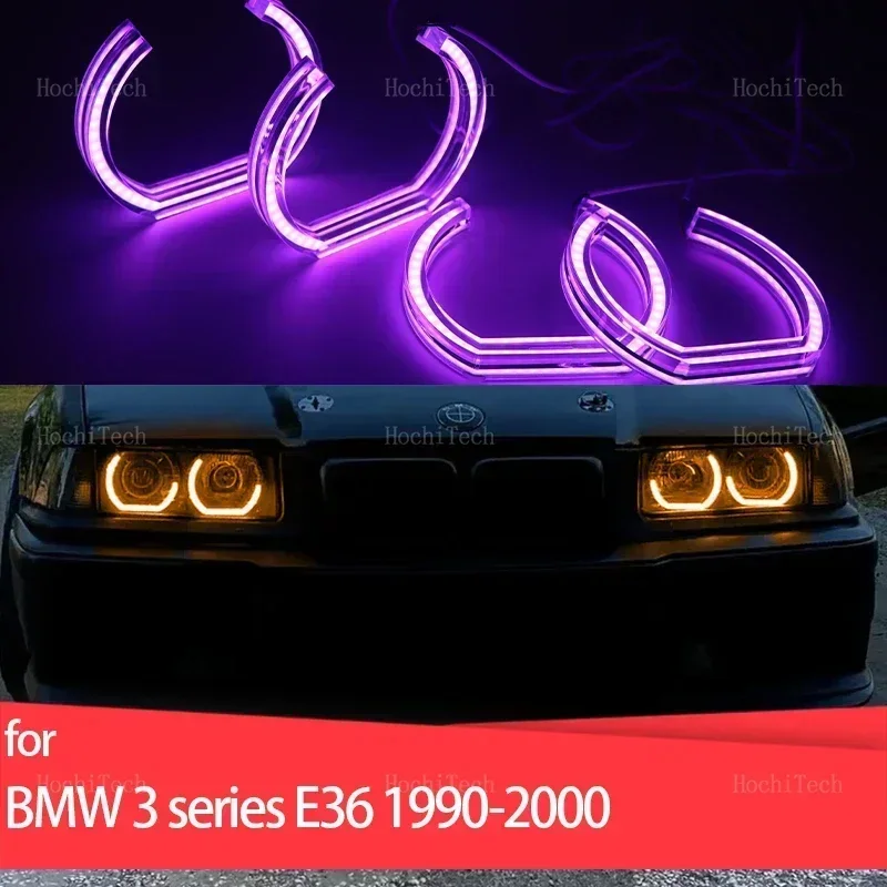 RGB Multi-colored App Control LED Headlight Angel Eyes Ring Lamp for BMW 3 Series E36 1990-2000 316i 318i 320i 323i 325i 328i