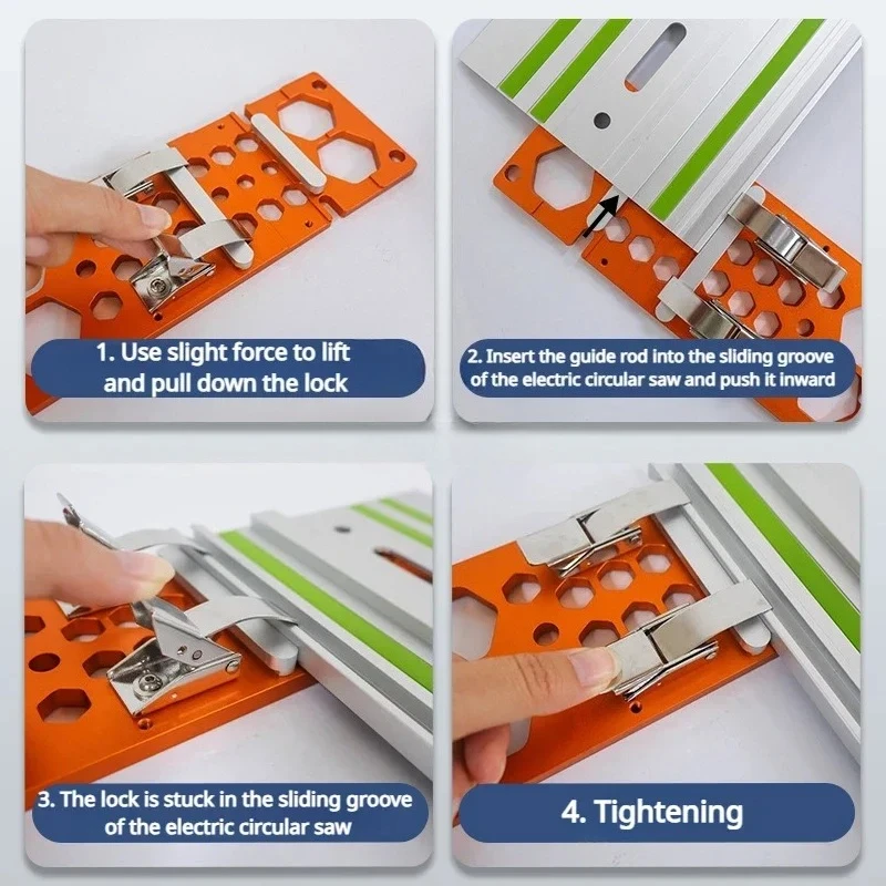 Multi-Functional 340MM Woodworking 90 ° Right Angle Guide Rail Electric Circular Saw Rail Woodworking Auxiliary Tool
