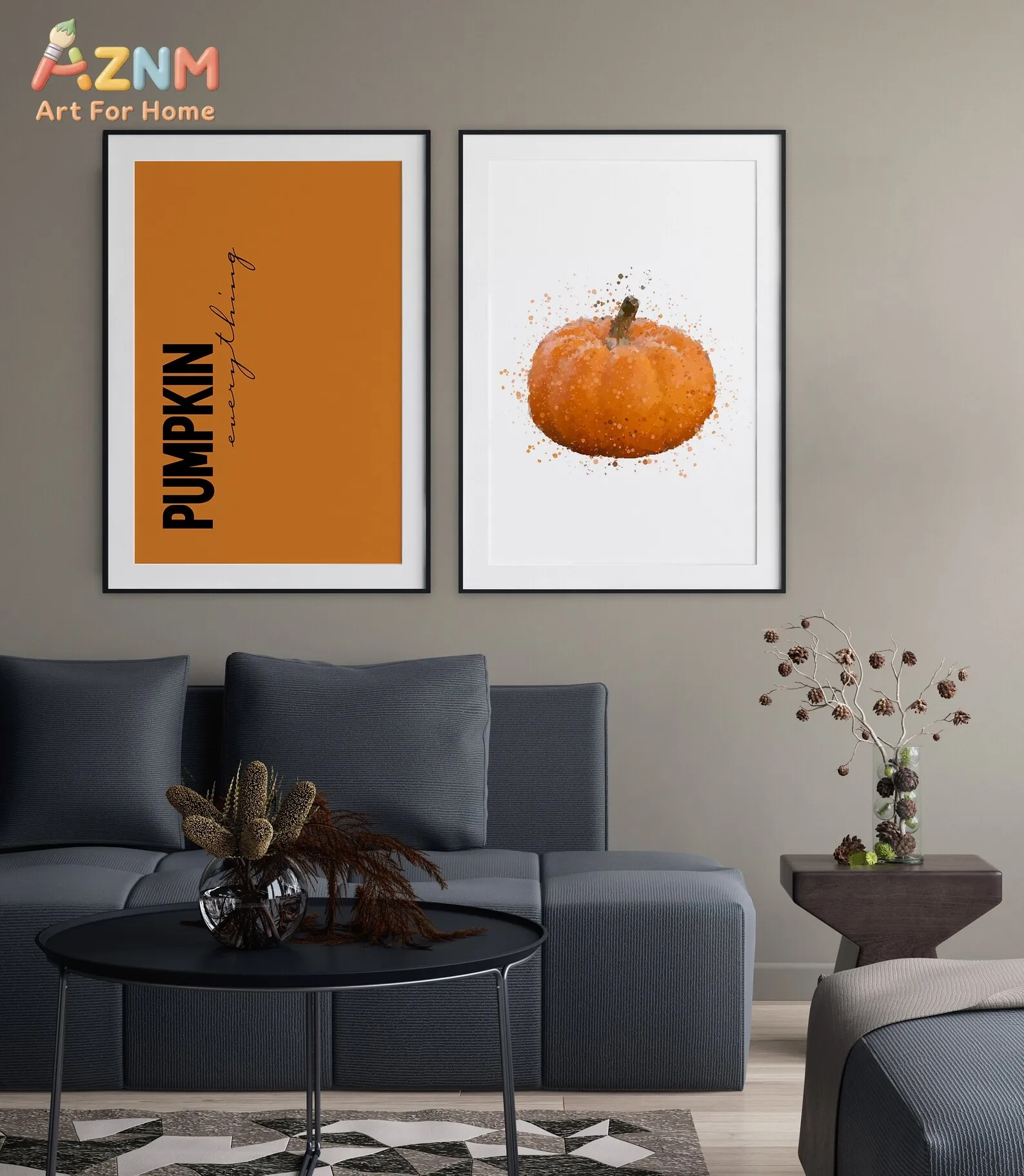 Pumpkin Everything set of 2 prints | Pumpkin Spice Print Wall Art | Fall Decor Print | Seasonal Print