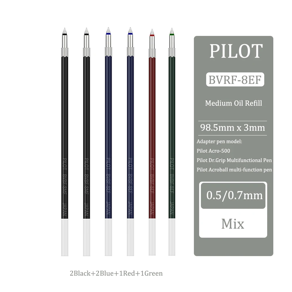 6/10 stücke Japanische Pilot BKSG Gel Stift Original Refill Dr Grip Multifunktionale Kugelschreiber Refill 0.5/0,7mm BVRF-8EF Schreibwaren