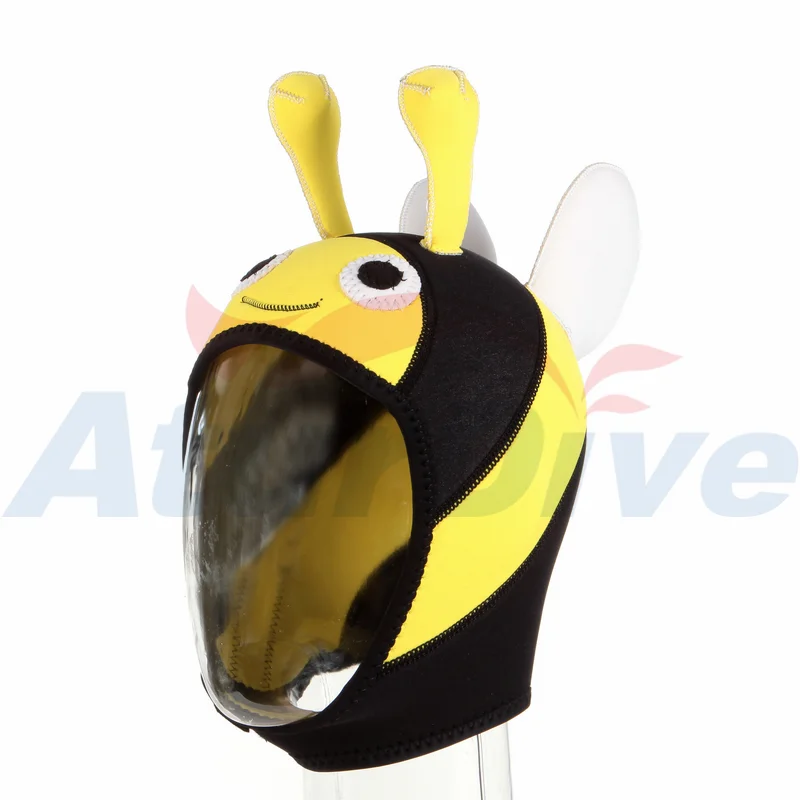 submersible wigs 4mm a small bee cartoon personalized thermal sun hat snorkel cap gift Cartoon diving cap helmet Sunscreen