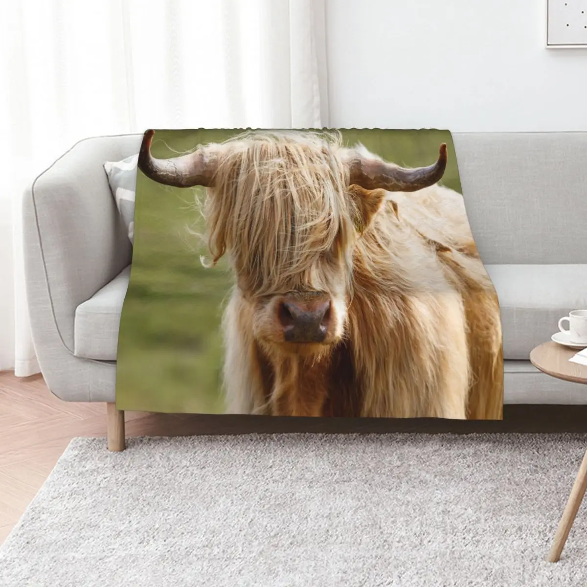 Scottish Highland Cow Throw Blanket Bed Fashionable Thermal Sofa Quilt christmas decoration Custom Blankets