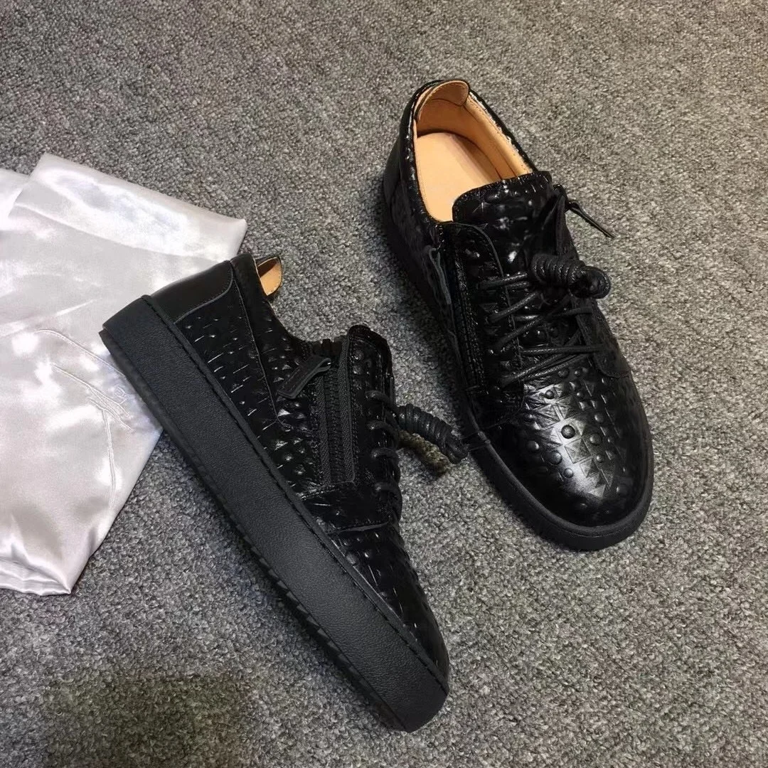 

Top Quality Casual Sneakers for Men Brand Designer Women Tennis shoes Luxury Genuine Leather GZ Loafers Sports shoes 35-48 G0020