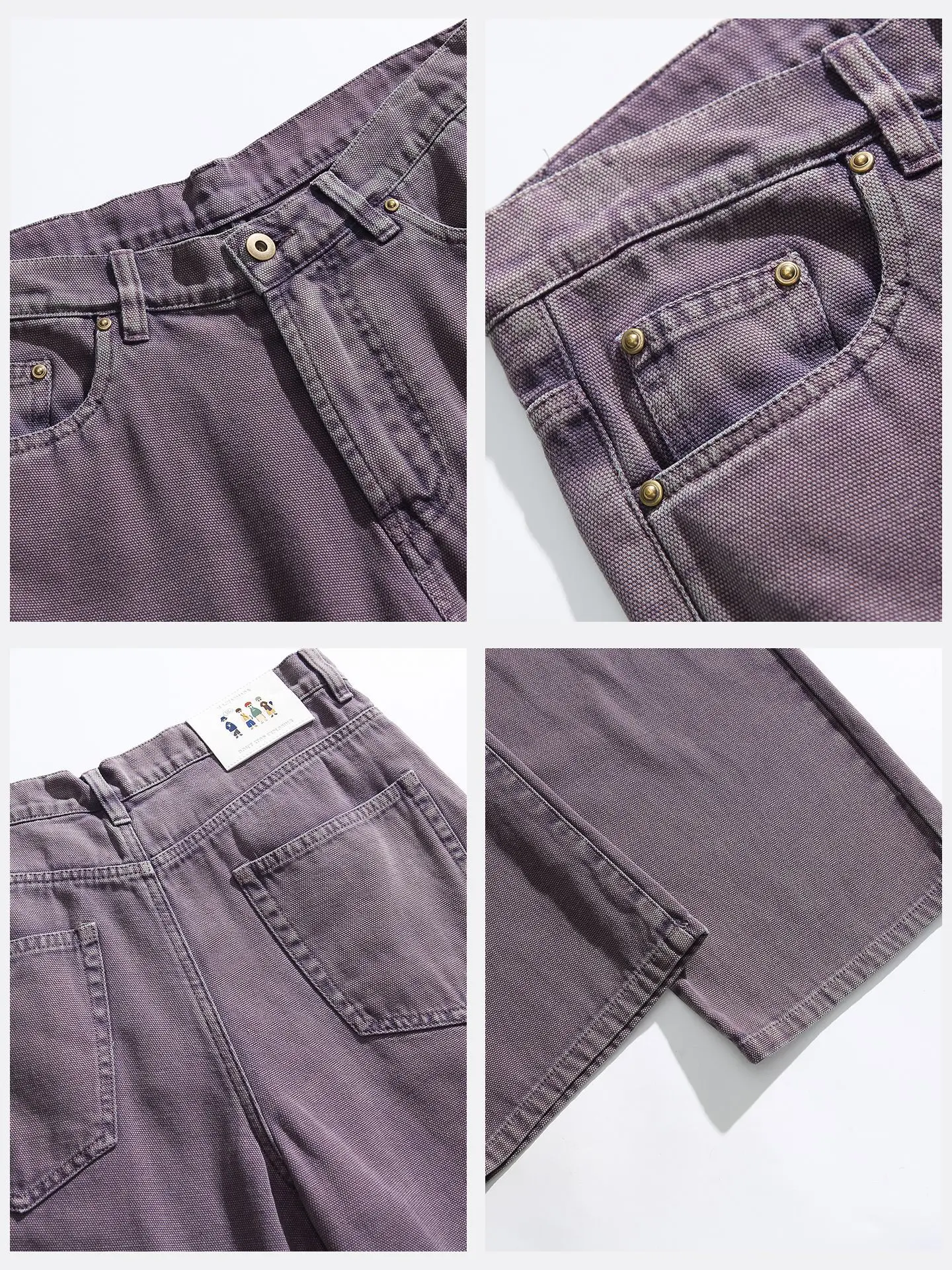 Men American Fashion Vintage Loose Casual Cotton Denim Cargo Pant Women Jeans Long Trousers