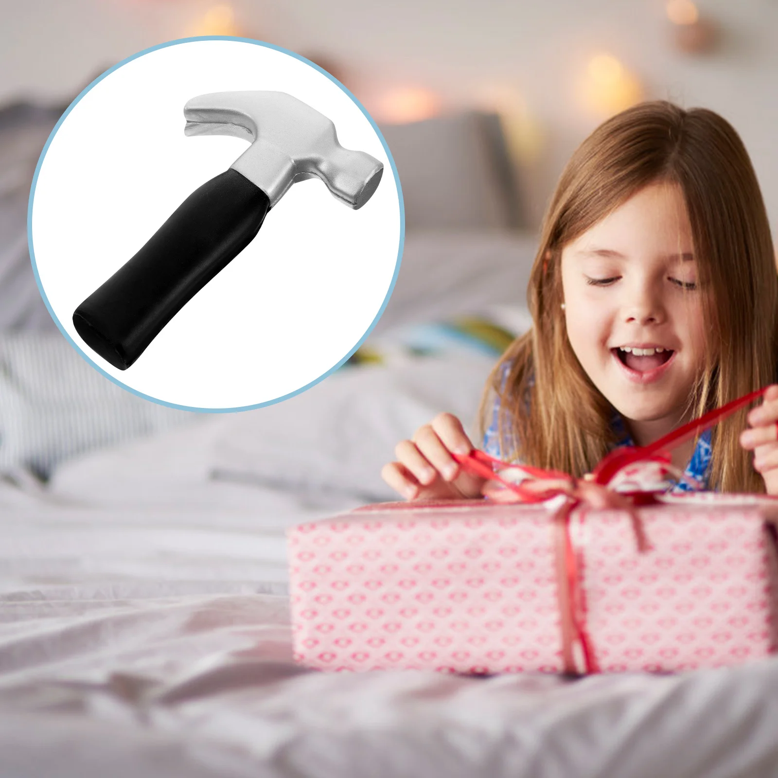 小さなハンマーのおもちゃ 2 個ミニマレットツール子供のためのゴールデンゲームパーティーの記念品印刷可能なポリウレタン子供のおもちゃギフト