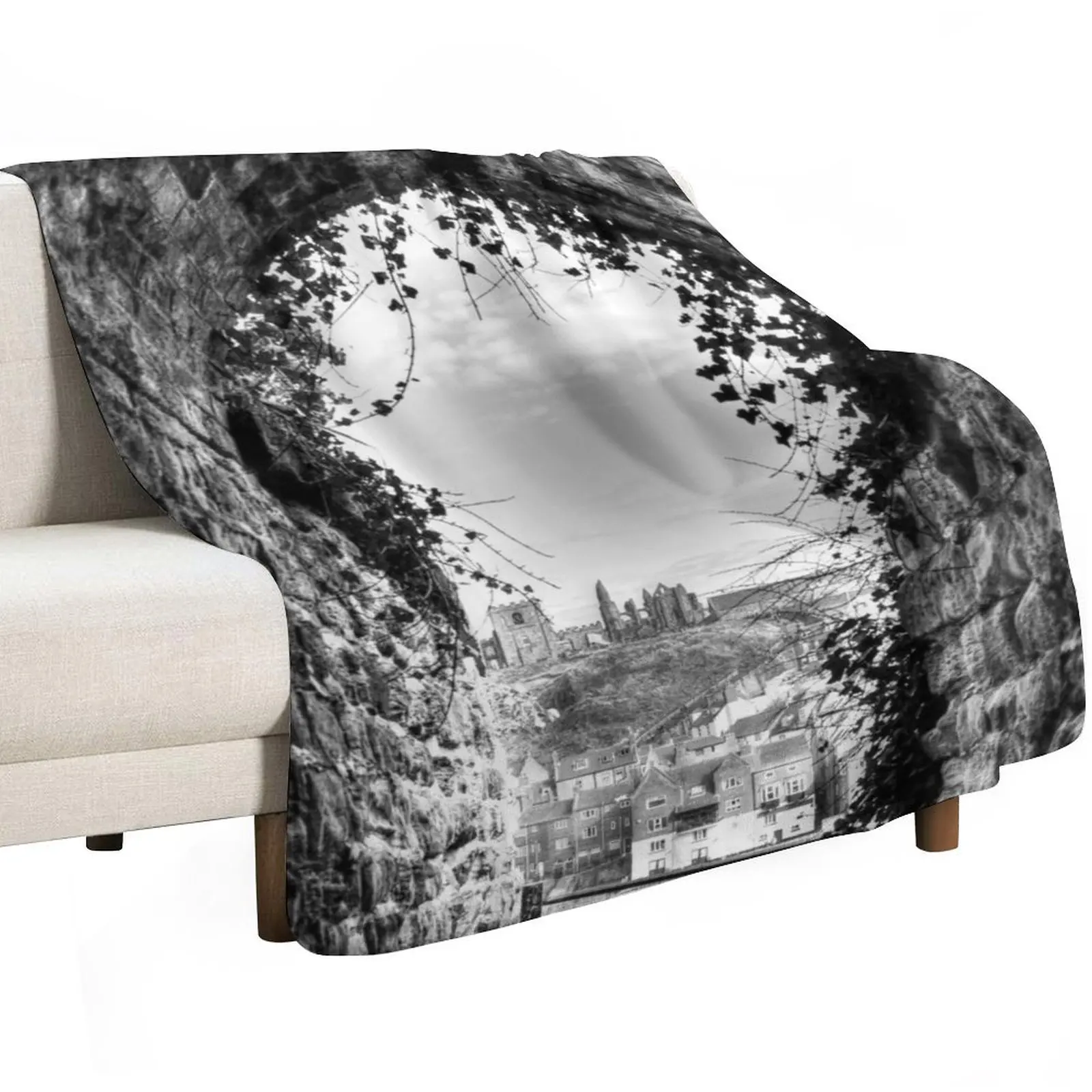 Whitby Abbey Throw Blanket Furry Extra Large Throw Giant Sofa Quilt Bed Fashionable Decorative Sofas Blankets