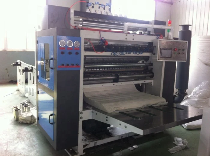 Automatic High Speed Facial Tissue Folding Machine Industrial Tissue Paper Processing Equipment Production Line Customized