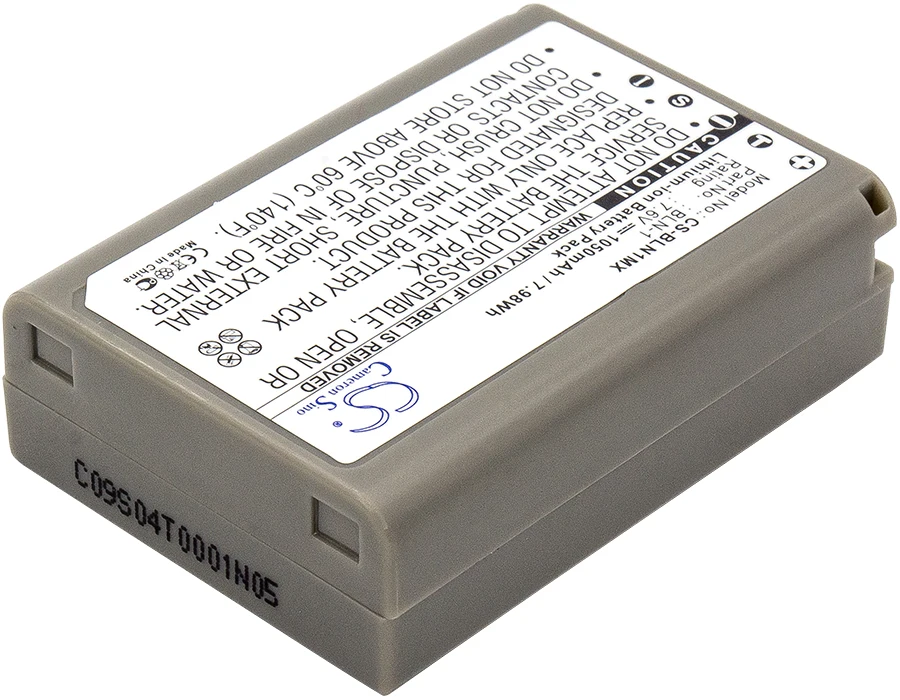CS Replacement Battery for Olympus E-M5,OM-D,EM5,E-M1 II,EM1 II PN:BLN-1 1050mAh / 7.98Wh