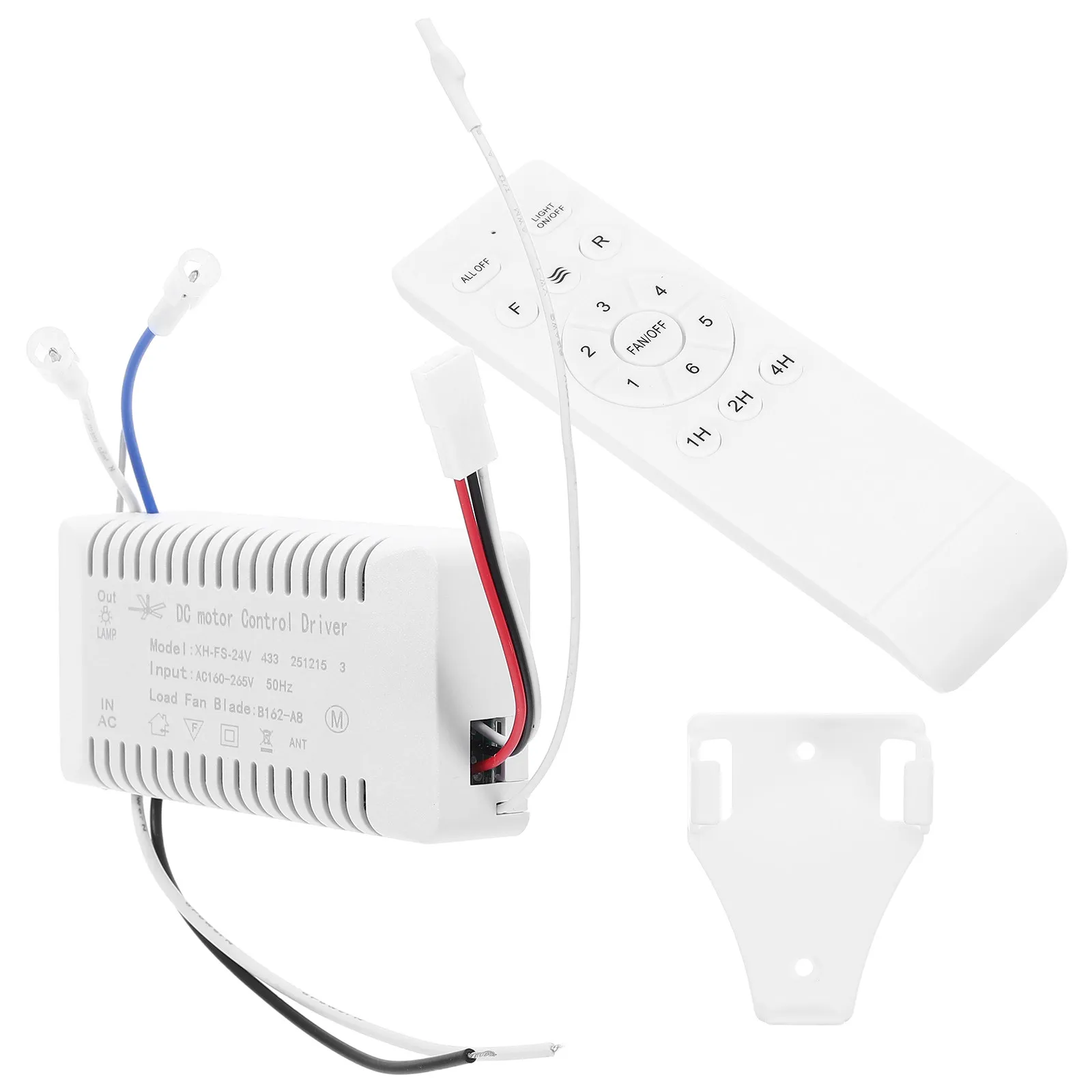 1 Set Remote Control Module, Motor Controller For Ceiling Fan/Light, 6 Speed Settings, Light Control, 1/2/4 Hour Timer, AC220V