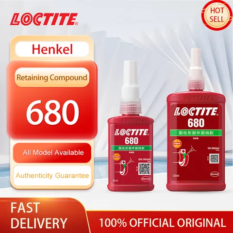 100% Original Loctite 680 Retaining Compound Green Anaerobic Sealant High Strength Threadlocker 50ml/250ml