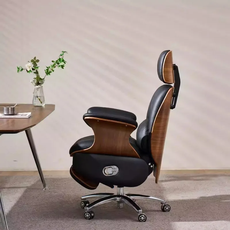 Boss chair leather recliner comfortable sedentary back seat high-end computer chair electric massage office chair